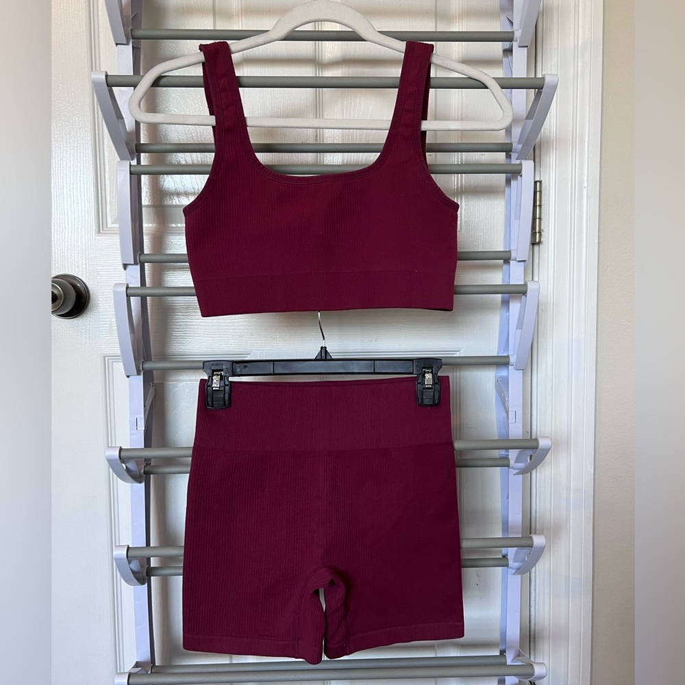 Amazon Sports Bra and Biker Short Set